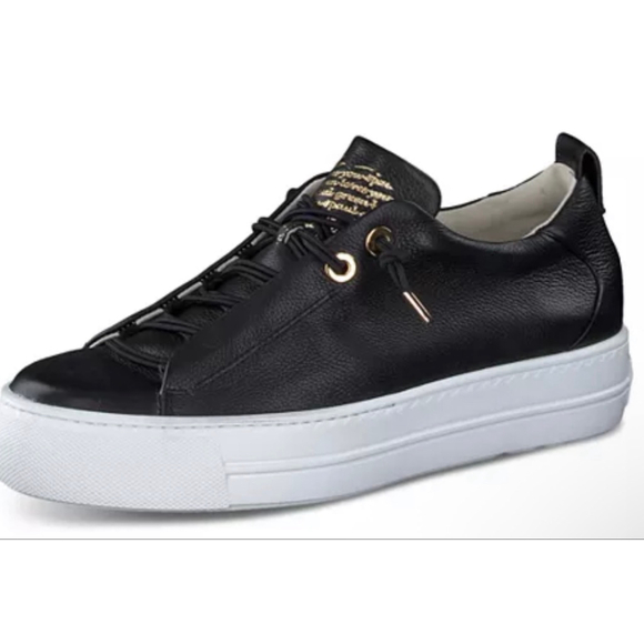 NWT Paul Green Sneakers Black Gold Combo Size 9 $429 - Picture 2 of 9